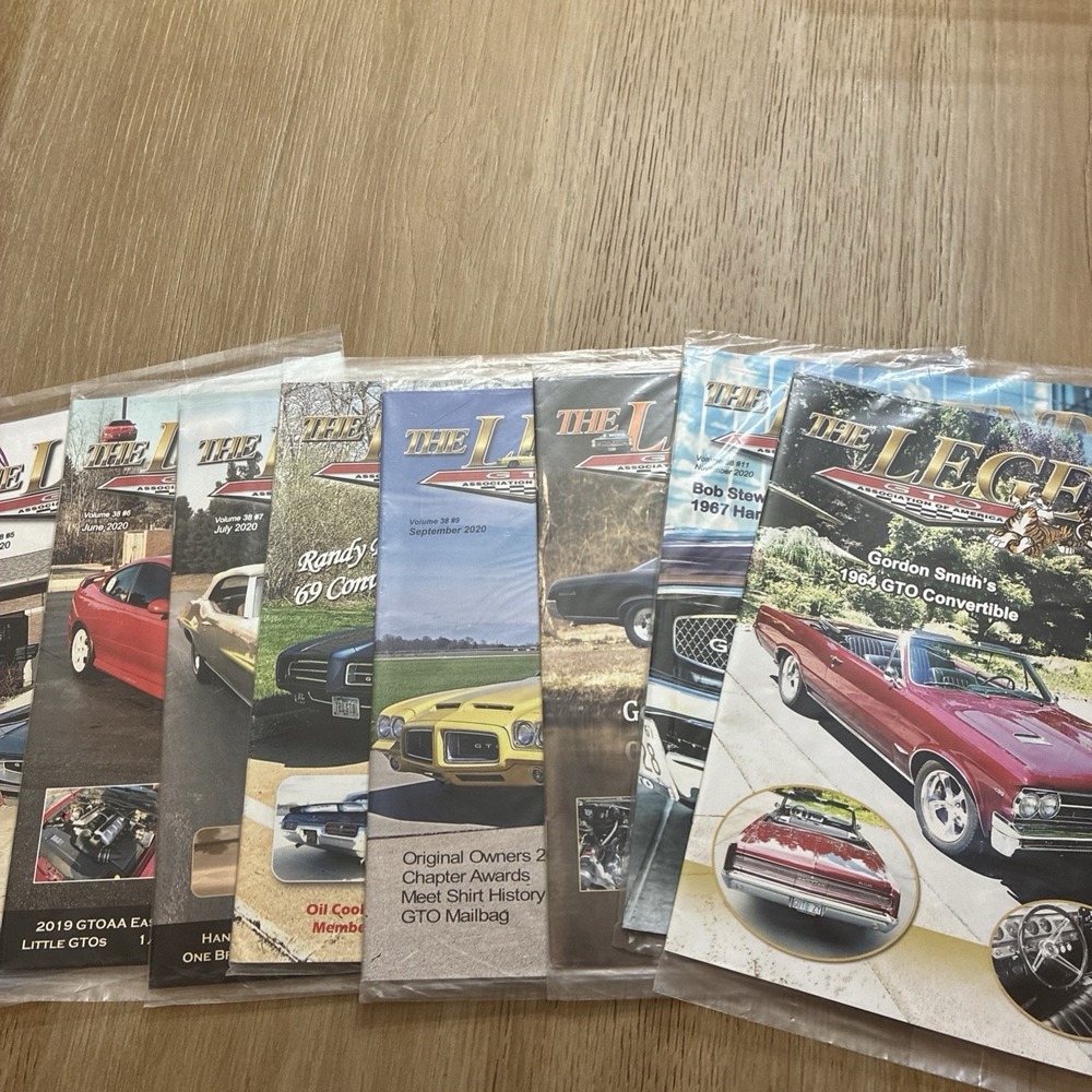 The Legend GTO Magazine 8 Monthly Issues Apr-Dec 2020 Still Sealed In Plastic